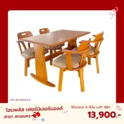 ชุดอาหาร 4 ที่นั่ง เวก้า สีสัก